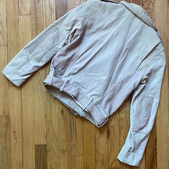 MAJE Lambskin Leather Moto Jacket - Picture 12 of 16